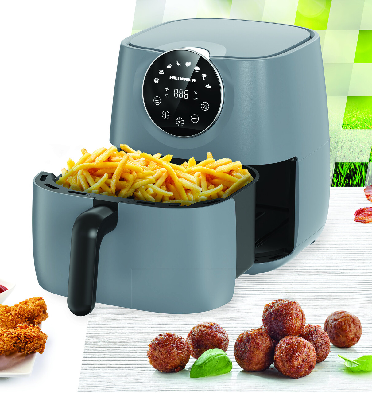 Friteuza Smartfry, Heinner, 5.7 L, 1700W, plastic, antracit - imagine 5